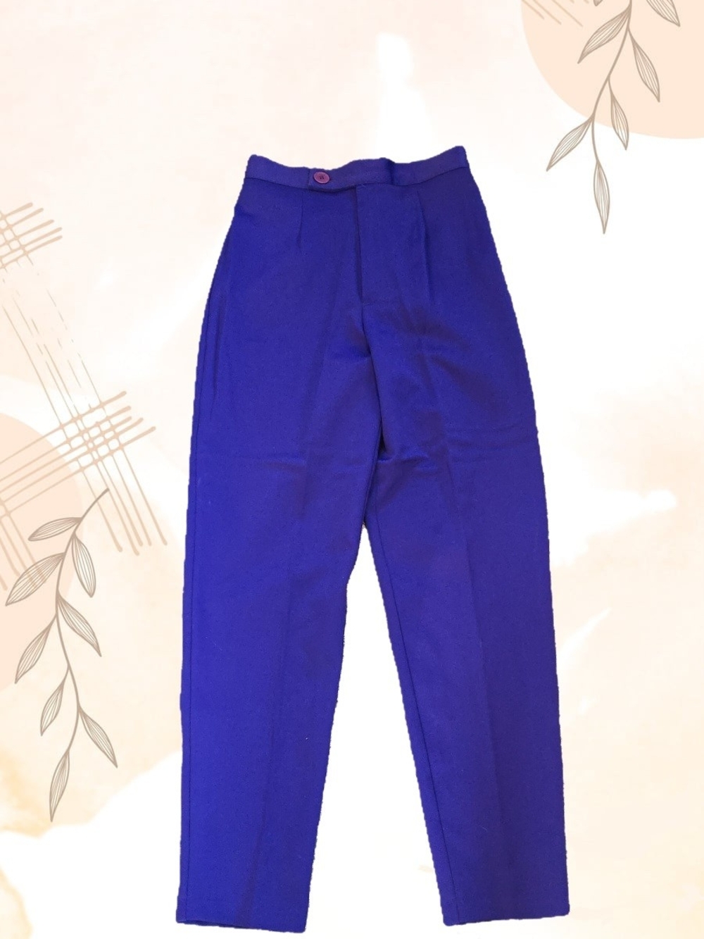Vintage 80s Gantos Blue High-Waisted Dress Pants – Women's Size 4